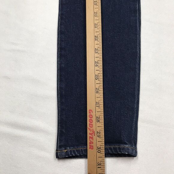 AGOLDE Pinch Waist Skinny Jeans Women 28x30 Dark Wash Blue Whisker USA Stretch - Picture 15 of 16